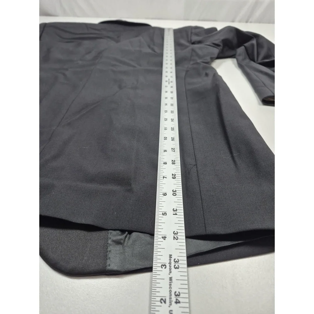 Roberto Zanieri Tuxedo Suit Mens 44 Long Black Wool 2 Piece 38x34 Italy NWT FLAW